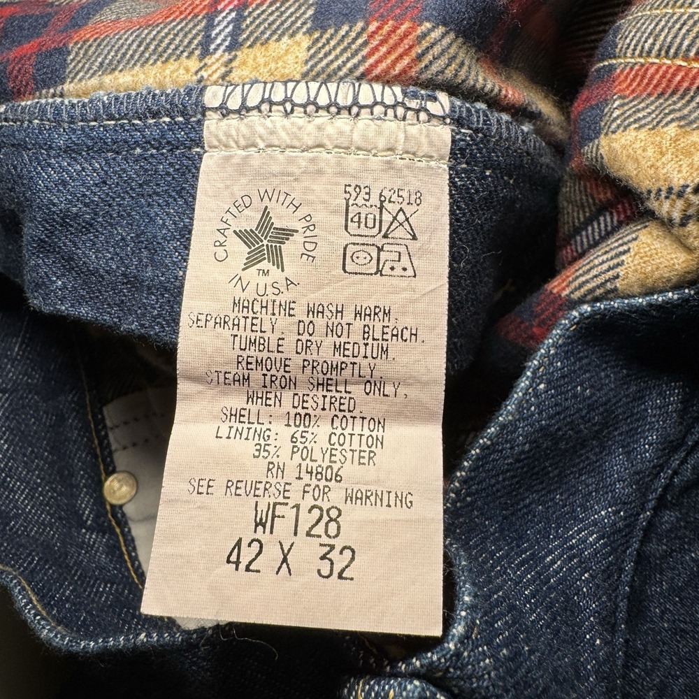 Carhartt Casual Jeans WF128 Flannel Lined Mens 40 32 Vintage USA Union Made New - Picture 7 of 16